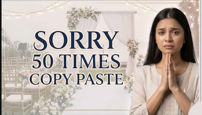 Sorry 50 Times Copy Paste