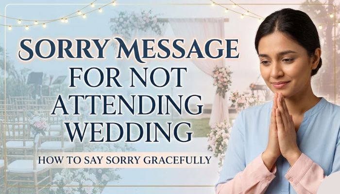 Sorry Message For Not Attending Wedding